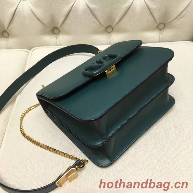 VALENTINO VLOCK Origianl leather shoulder bag 0908 green