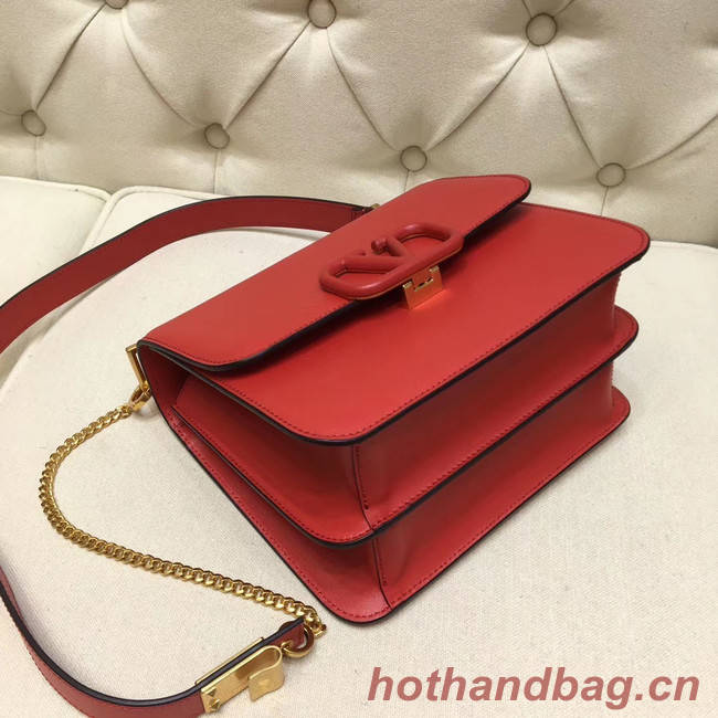 VALENTINO VLOCK Origianl leather shoulder bag 0908 red