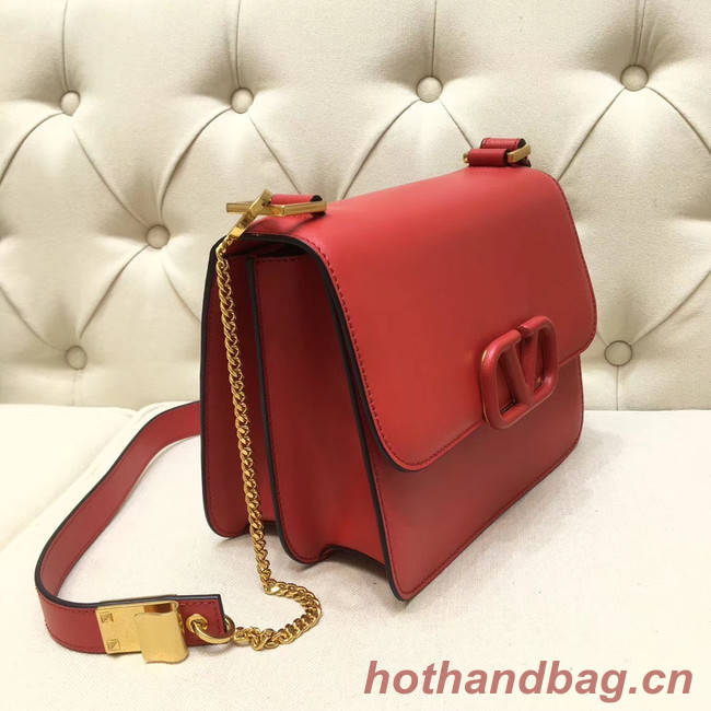 VALENTINO VLOCK Origianl leather shoulder bag 0908 red