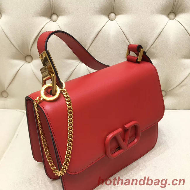 VALENTINO VLOCK Origianl leather shoulder bag 0908 red