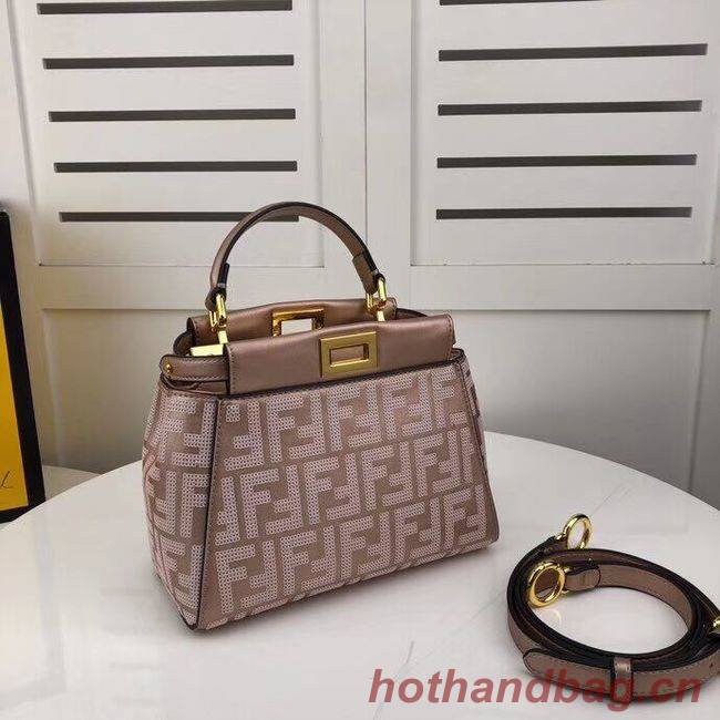 FENDI PEEKABOO ICONIC leather bag F0335 pink