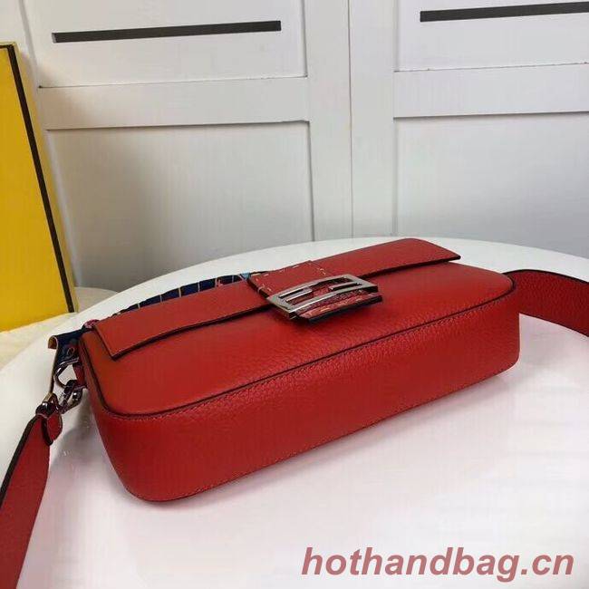 Fendi BAGUETTE leather bag F2466 red