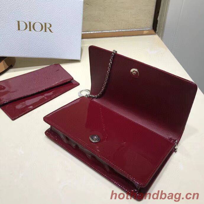 LADY DIOR CALFSKIN WALLET C9025A Burgundy