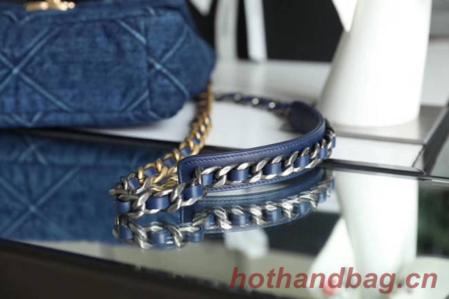 CHANEL Denim 19 Flap Bag AS1160 AS1161 AS1162 blue