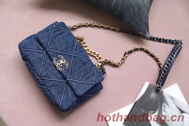 CHANEL Denim 19 Flap Bag AS1160 AS1161 AS1162 blue