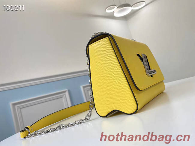 Louis vuitton original epi leather TWIST MM M66119 yellow