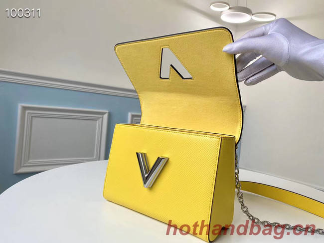 Louis vuitton original epi leather TWIST MM M66119 yellow