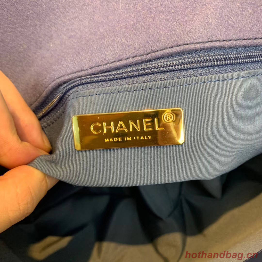 CHANEL 19 Flap Bag AS1160 AS1161 purple