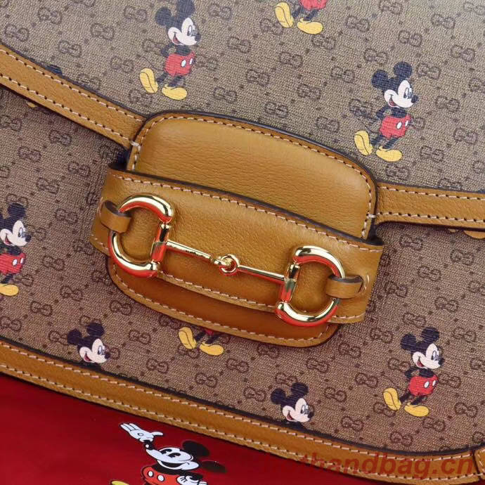 Gucci Disney x Mickey Mouse Small Shoulder Bag 602204 Brown