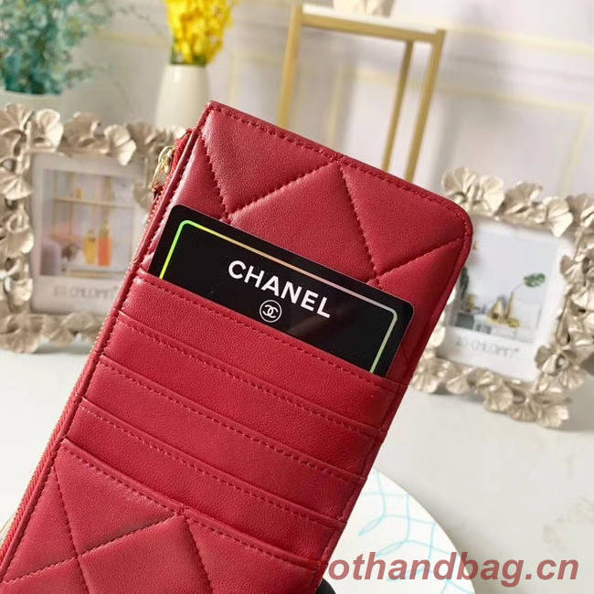 CHANEL 19 Mobile phone case Card Holder AP1182 red