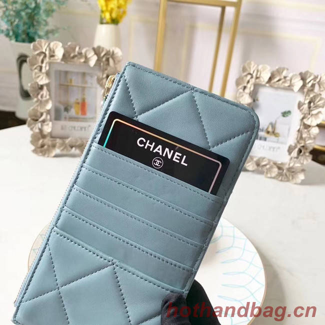 CHANEL 19 Mobile phone case Card Holder AP1182 sky blue