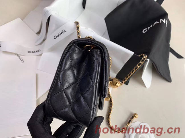 Chanel MINI Flap Bag Original Sheepskin Leather AS1786 black