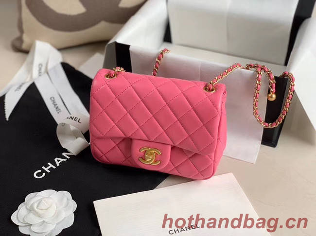 Chanel MINI Flap Bag Original Sheepskin Leather AS1786 rose