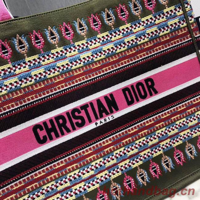 DIOR BOOK TOTE EMBROIDERED CANVAS BAG M1287-5