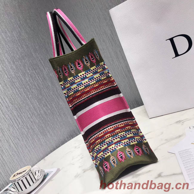DIOR BOOK TOTE EMBROIDERED CANVAS BAG M1287-5