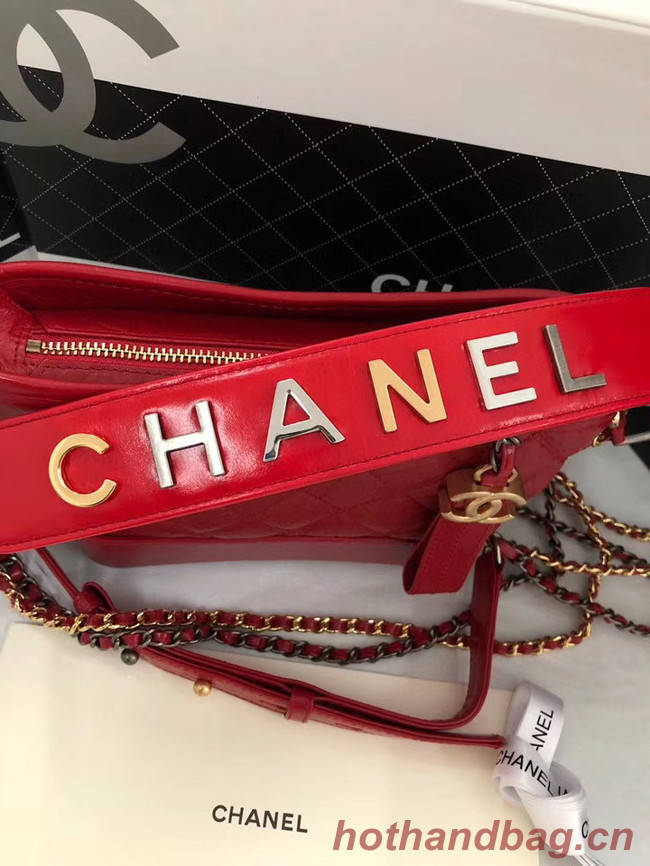 Chanel gabrielle small hobo bag AS0865 red