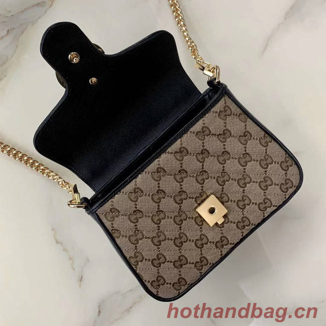 Gucci GG Supreme canvas Mini Top Handle Bag 583571 Black