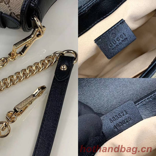 Gucci GG Supreme canvas Mini Top Handle Bag 583571 Black