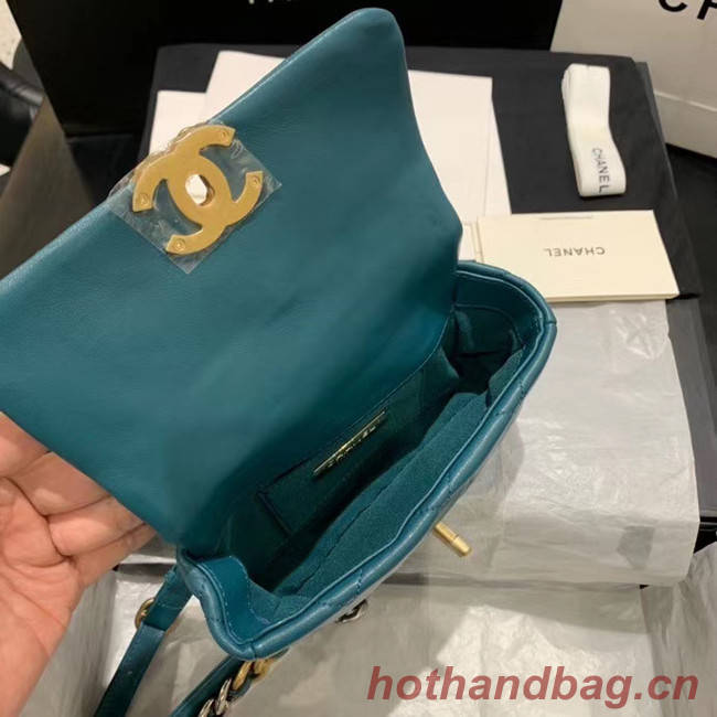 Chanel 19 Bodypack Sheepskin Leather AS1163 blue