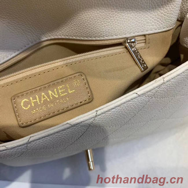 Chanel Original Soft Leather Small flap bag  AS1459 white