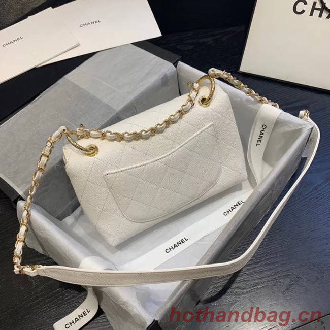 Chanel Original Soft Leather Small flap bag  AS1459 white