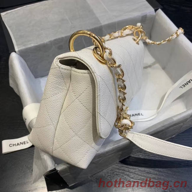 Chanel Original Soft Leather Small flap bag  AS1459 white