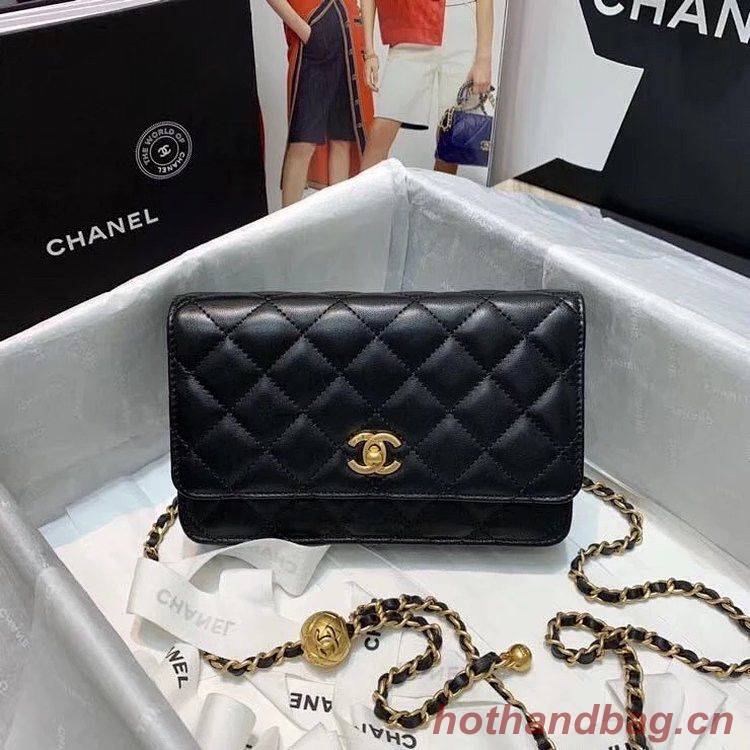 Chanel WOC Original Leather Golden Ball Flap cross-body bag B33818