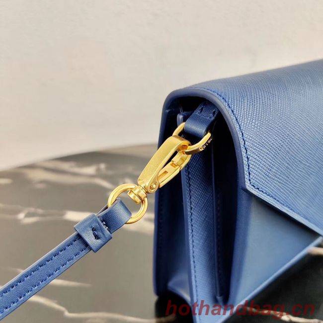 Prada Saffiano leather mini-bag 1BP020 blue