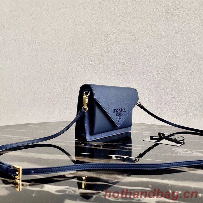 Prada Saffiano leather mini-bag 1BP020 blue