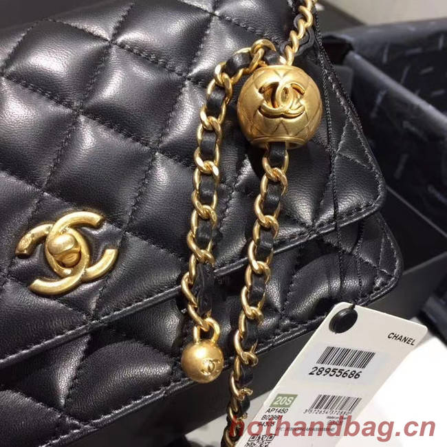 Chanel Original Small classic Sheepskin flap bag AS33814 black