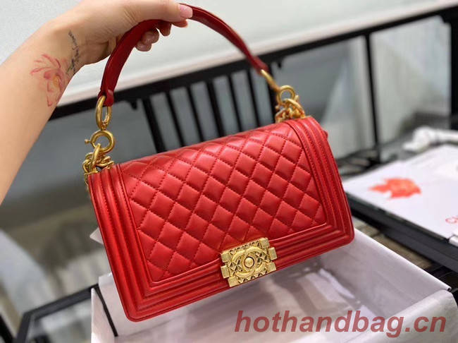 BOY CHANEL flap bag A67086 red