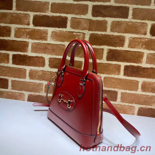 Gucci 1955 Horsebit small top handle bag 621220 red