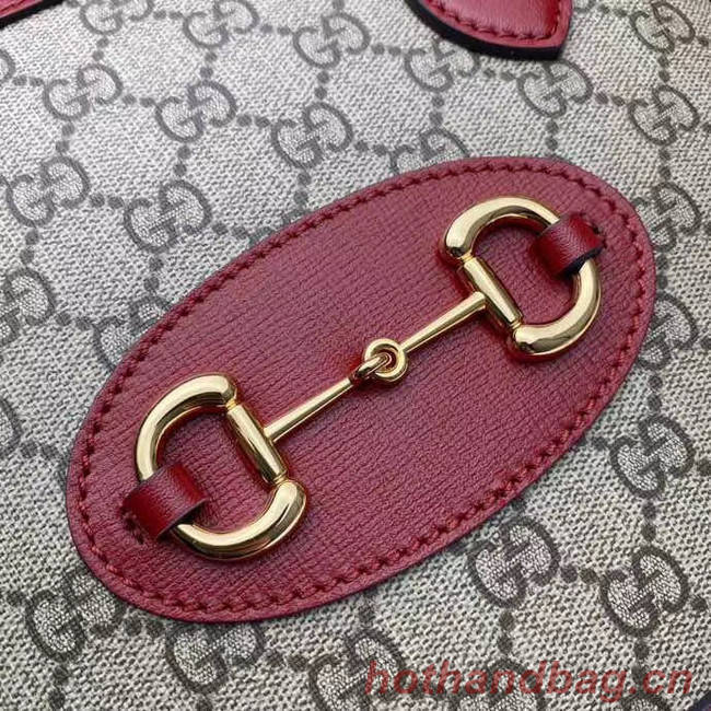 Gucci GG Supreme Canvas Top Handle Bag 621220 red