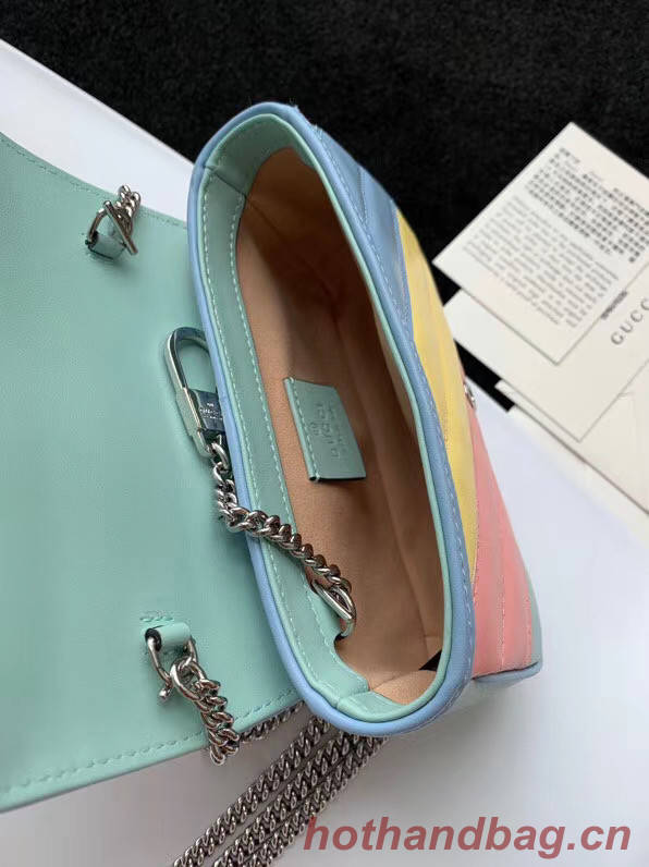 Gucci GG Marmont super mini bag 476433 Multicolored pastel