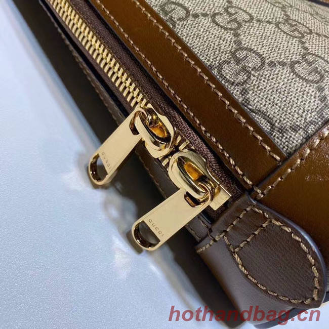 Gucci GG Supreme Canvas Top Handle Bag 621220 brown