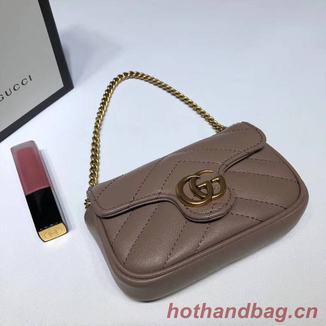 Gucci GG Marmont super Clutch bag 575161 Nude