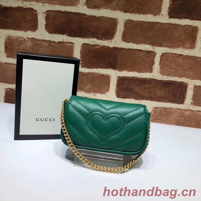 Gucci GG Marmont super Clutch bag 575161 green