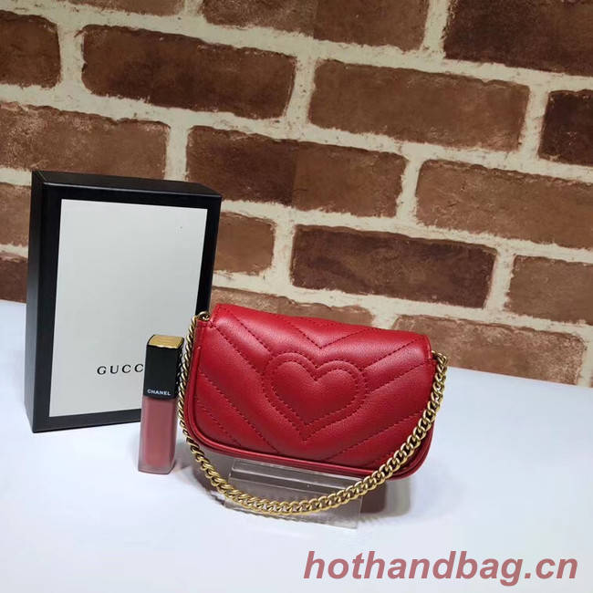 Gucci GG Marmont super Clutch bag 575161 red