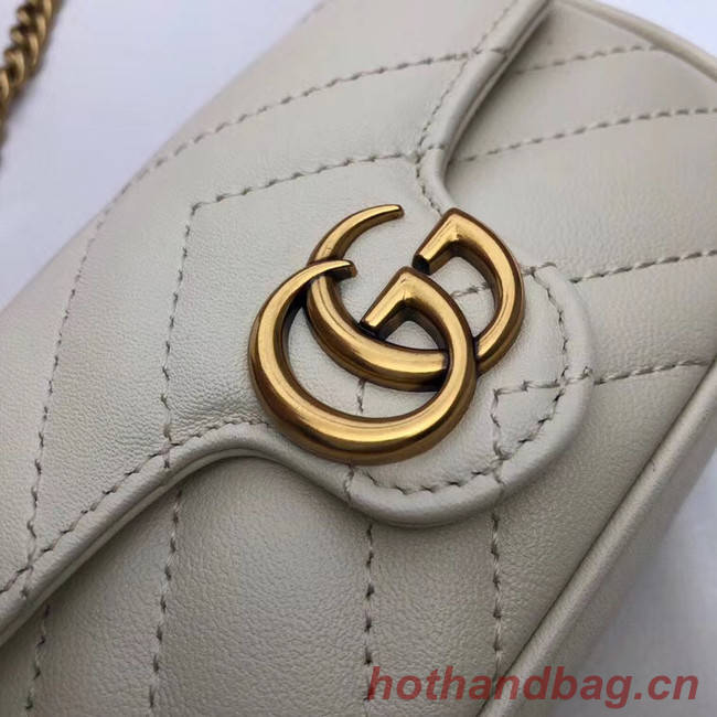 Gucci GG Marmont super Clutch bag 575161 white