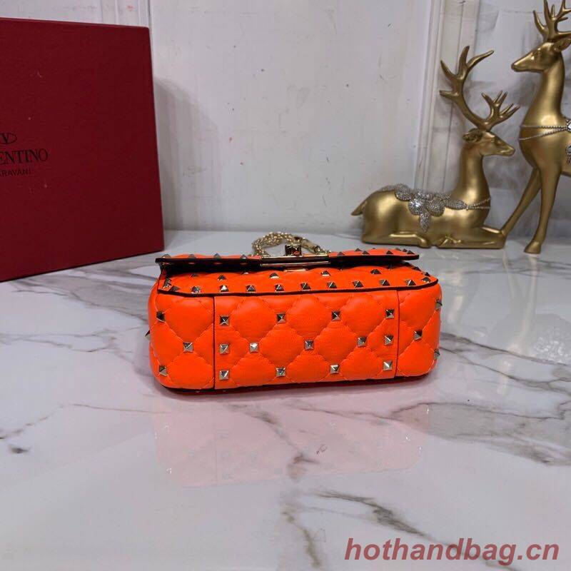 Valentino Garavani Rockstud Spike Original Leather Bag V0124 Orange