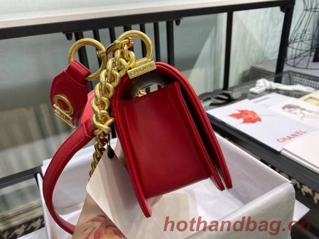 Small boy chanel handbag AS67085 red