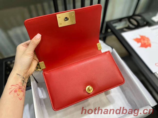 Small boy chanel handbag AS67085 red