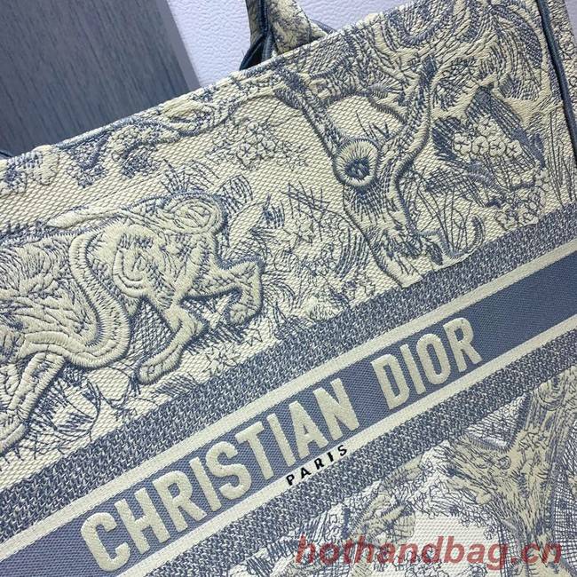 DIOR BOOK TOTE BAG IN EMBROIDERED CANVAS C1286-5