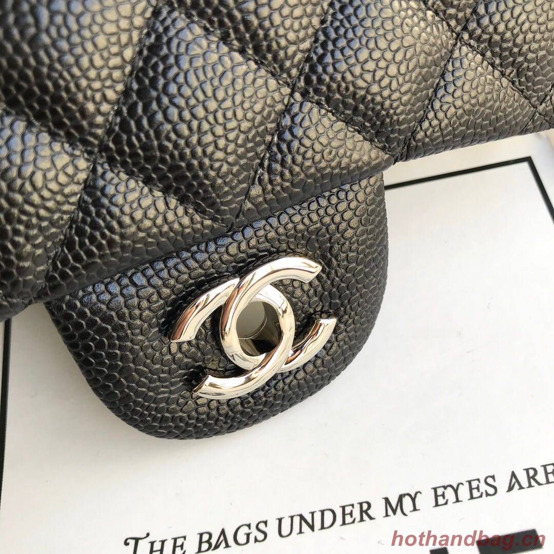 CHANEL Small Grained Calfskin AS1116 black