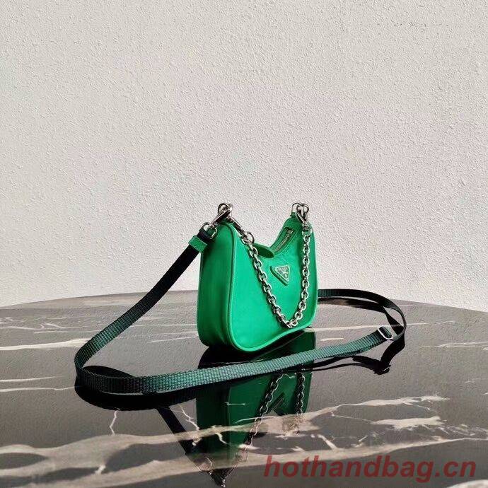 Prada Re-Edition nylon mini shoulder bag 1TT122 green