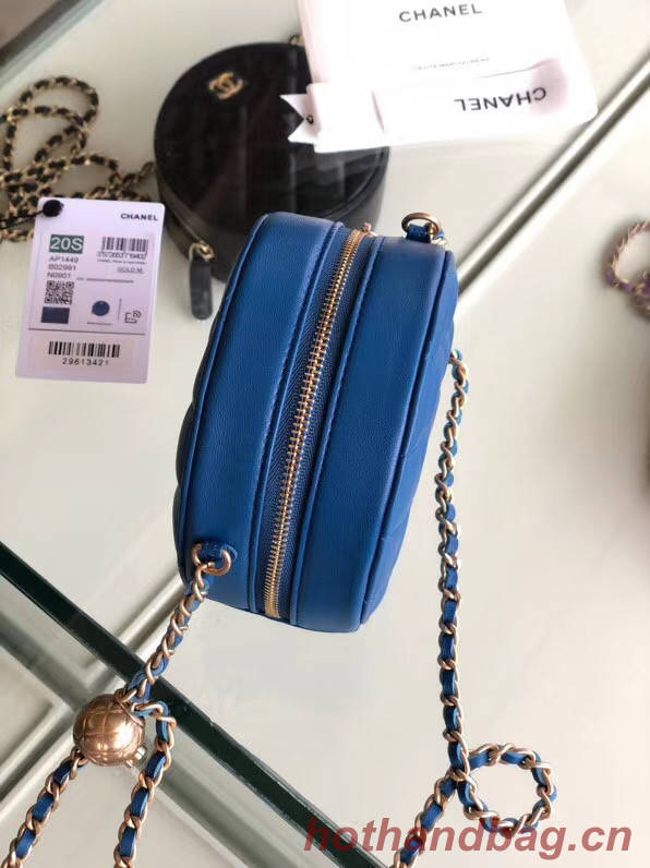 Chanel Original mini Sheepskin bag AS1449 blue