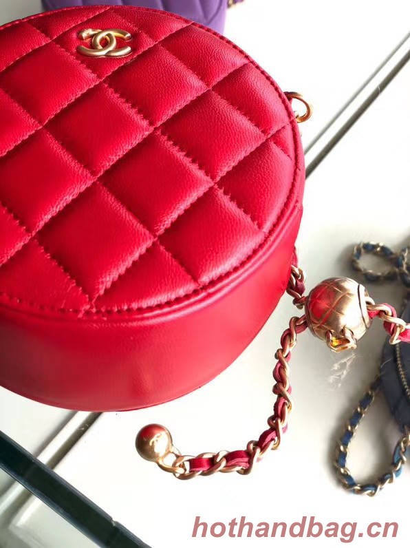 Chanel Original mini Sheepskin bag AS1449 red