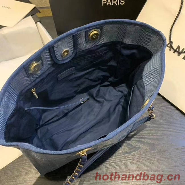 Chanel Large Shoulder Bag A67001 blue