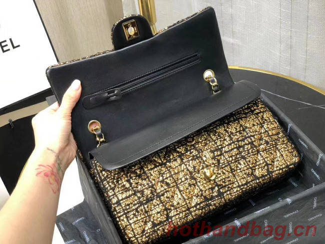 Chanel Original flap bag Twill soft A01112 gold