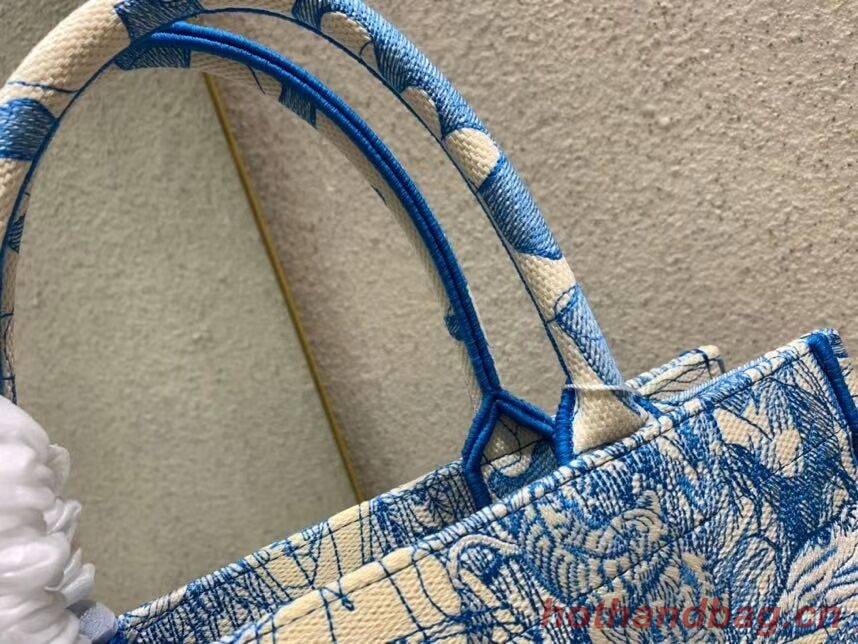 DIOR BOOK TOTE EMBROIDERED CANVAS BAG C1286-9